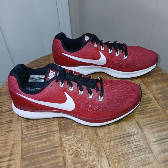 Nike Air Zoom Pegasus 34 Team Red Running Shoes Comfort Workout Everyday Wear 9M - Picture 5 of 11